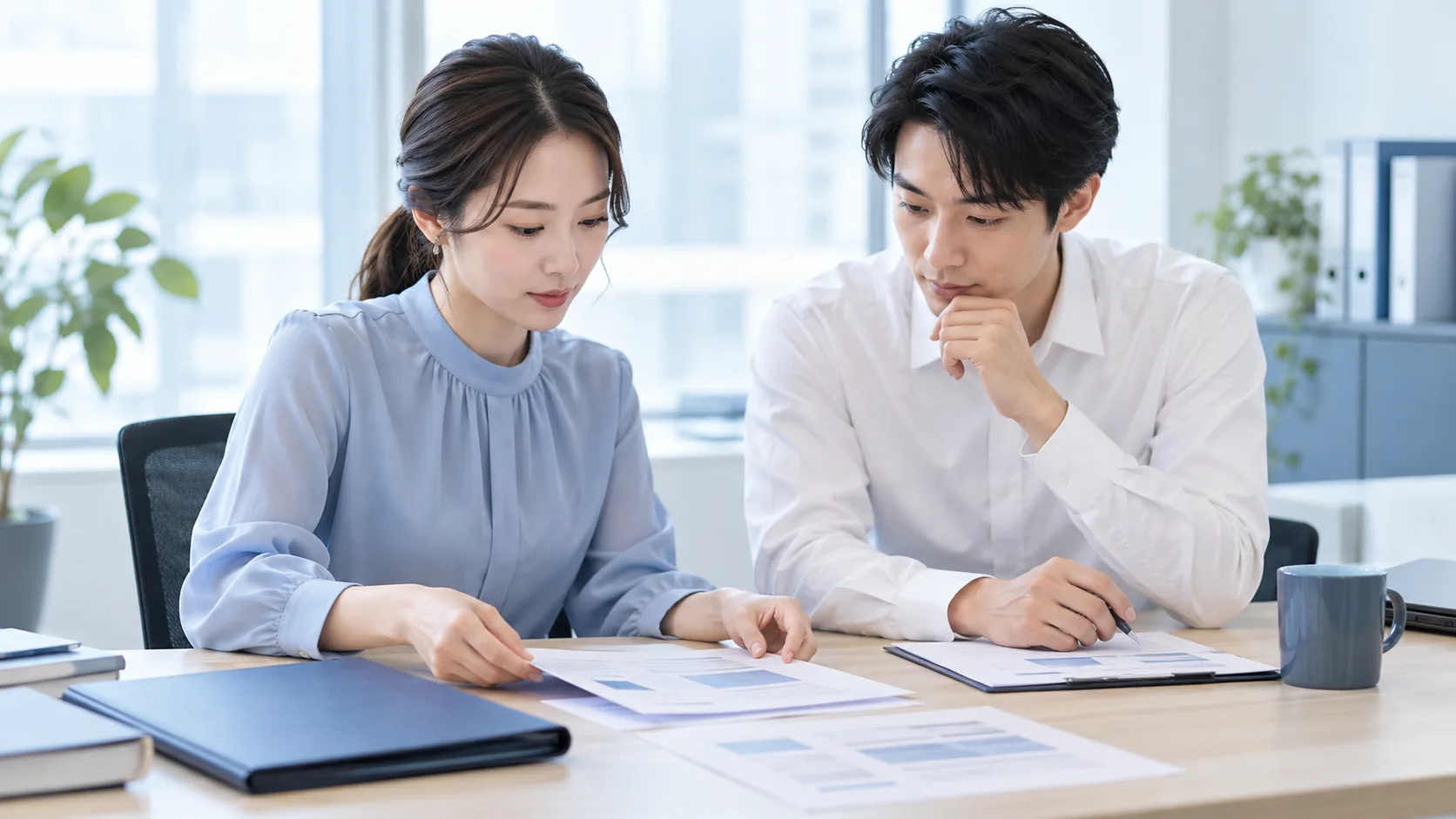 メール配信前の確認項目をレビューする担当者のイメージ（AI生成）